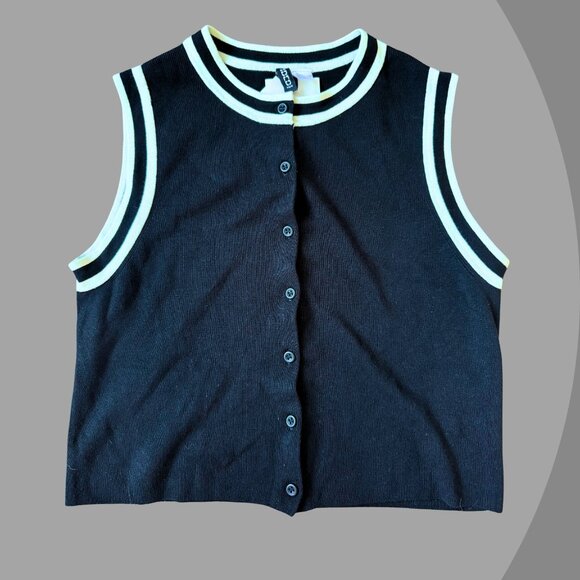 H&M Tops - H&M Women's Black Sleeveless Button-Down Shirt, M, NWT